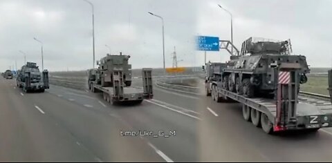 The video shows that the equipment captured by Russians was transported to Russian territory