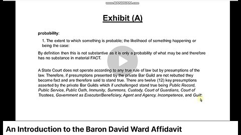 An Introduction to the Baron David Ward Affidavit