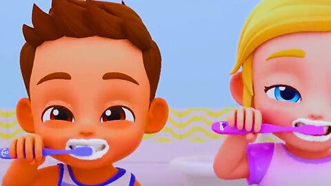 Toothbrushing Fun cartoon! | Kids Songs & Nursery Rhymes