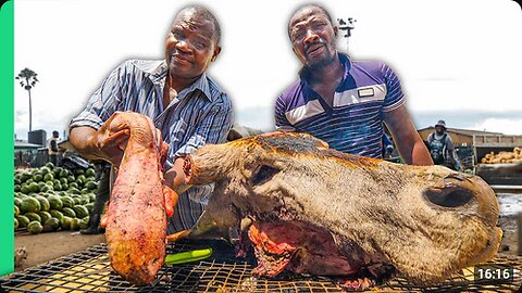 ILLEGAL Street Food in Africa’s Busiest Market!! (We ate it anyways)