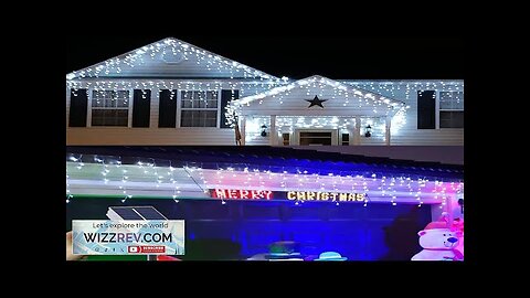 Upgraded Solar Christmas Icicle Lights304 LED Outdoor Christmas Decorations 8 Modes Review