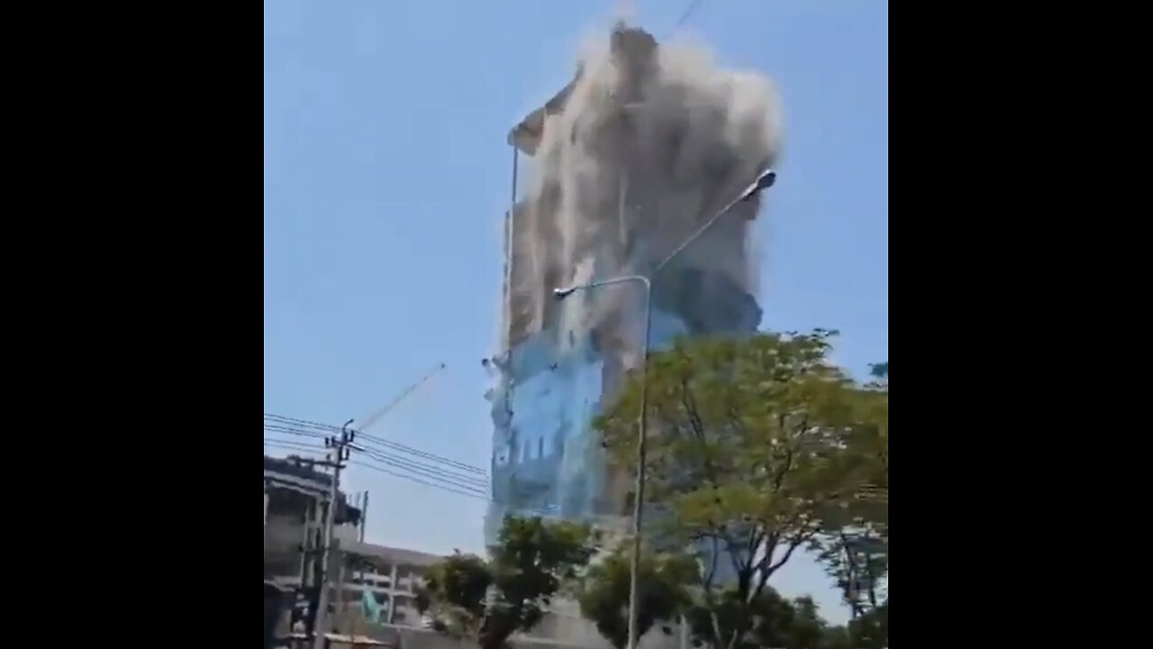 Skyscraper Collapses After Powerful Earthquake in Thailand