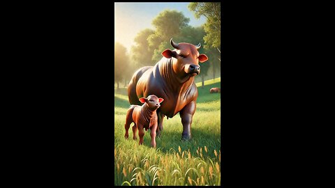 kaise ak cow apne bache ko bachati h