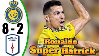 Ronaldo Crazy Super Hat-Trick 💥 - Al Nassr vs Abha 8-2 - All Goals & Highlights - 2025