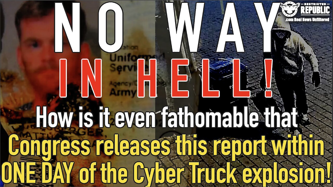 How is it even fathomable Congress releases this report within 1 DAY of the Cyber Truck explosion!