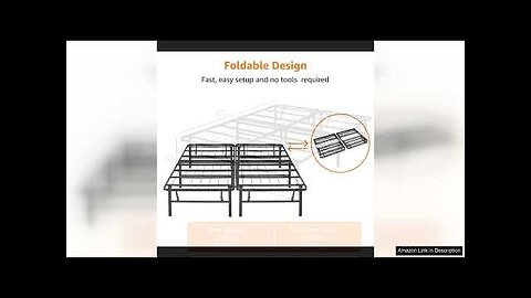 Amazon Basics Foldable Metal Platform Bed Frame with Tool Free Setup, 14 Review