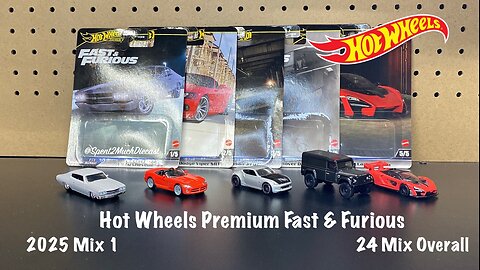 Fast And Furious Premium Set By Hot Wheels (2025 Mix 1) (Mix 24) | Dodge Viper 370Z Mclaren Diecast