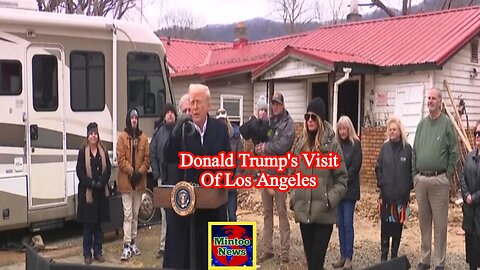 Donald Trump tours disaster zones in LA