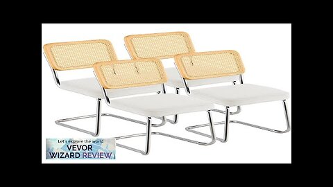 VEVOR Rattan Dining Chairs Set of 4 Mid Century Modern Dining Chair Review