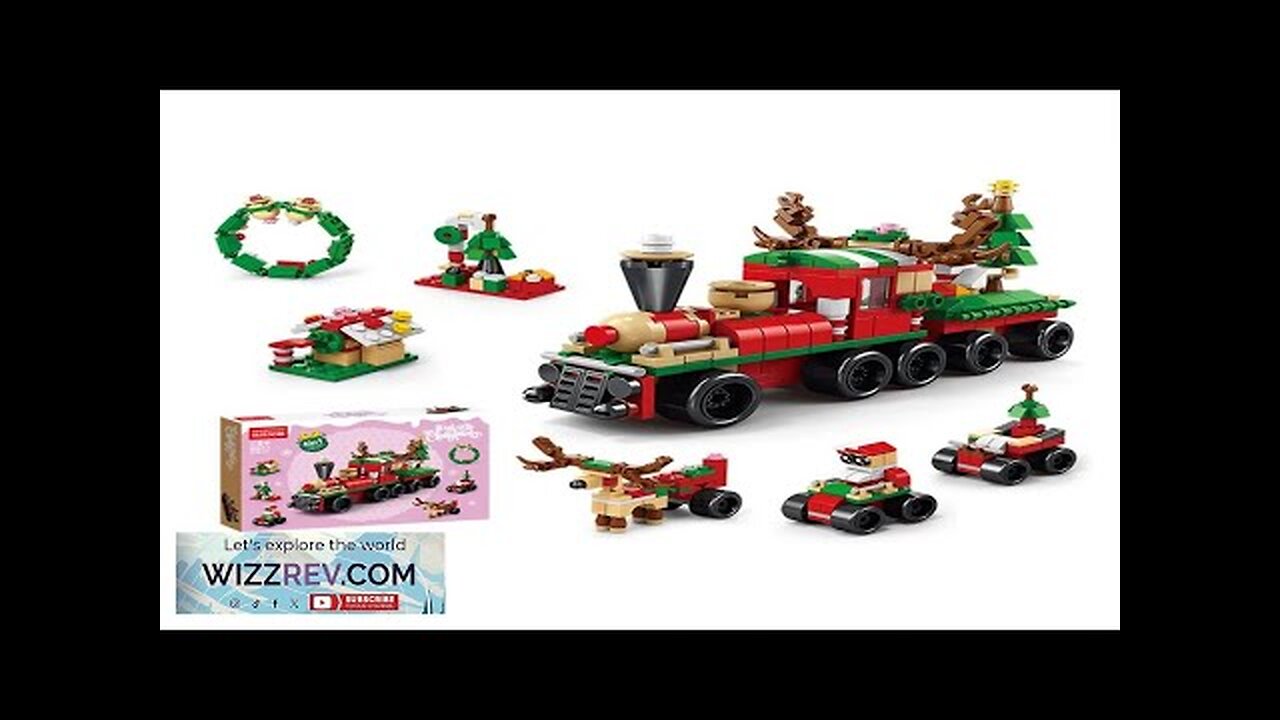 6 in 1 Christmas Train Model Building Blocks Bricks Sets Classic Dolls Review