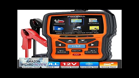 FOXWELL NT301 Plus 2 IN1 OBD2 Scanner Battery Tester OBD2 Scanner Diagnostic Review