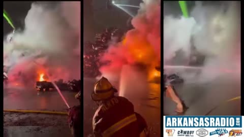 WATCH: Massive Fire Breaks Out At Arkansas Recycling Center