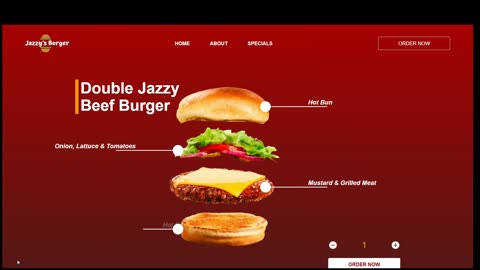 Burger Hero Parallax Effect