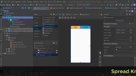 47 How to use Fragment in XML – Fragment Tutorial in Android _7