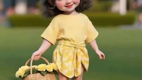 ✨ Adorable Little Girl in Yellow | Cuteness Overload! 💛🌼