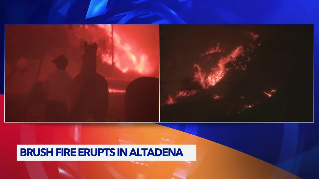 Residents and horses evacuate the Eaton Fire near Altadena