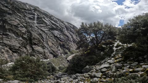 Waterfalls in Quebrada Llaca (Huaraz, Ancash, Peru)