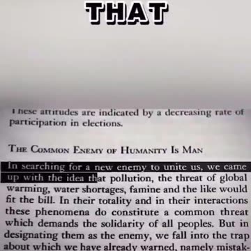 The first Global Revolution, they told you what there plans are...