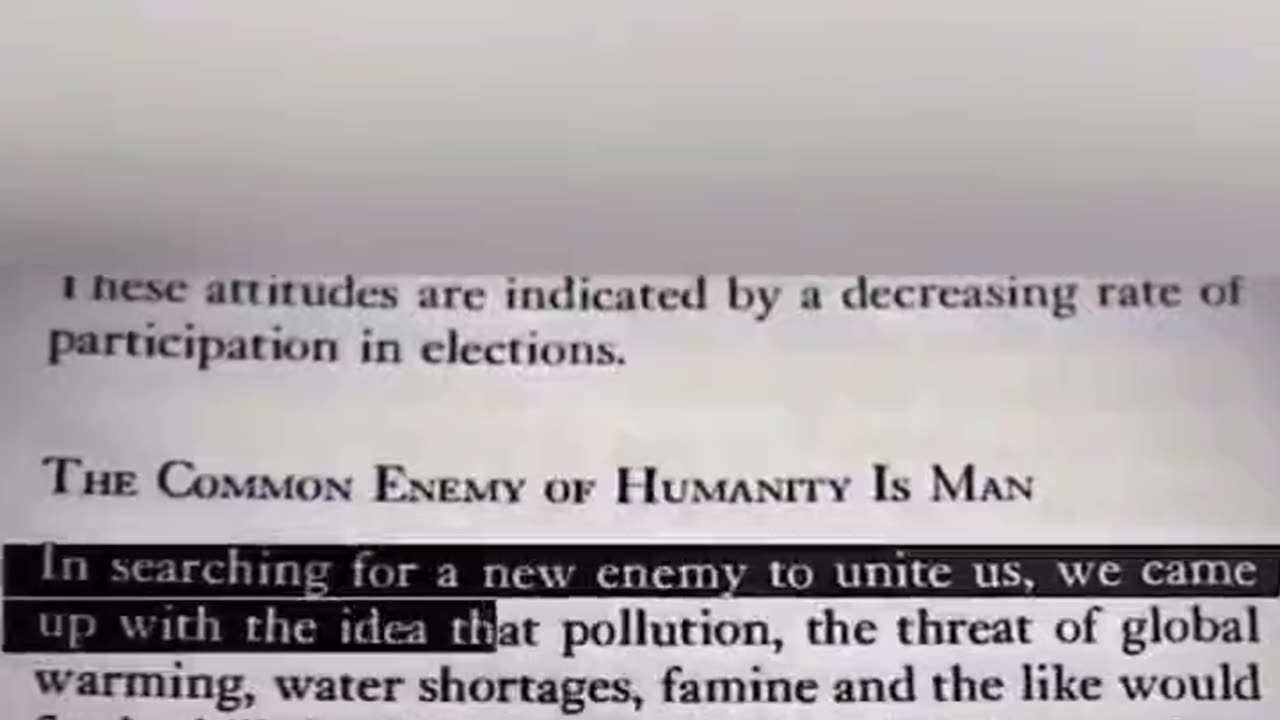 The first Global Revolution, they told you what there plans are...