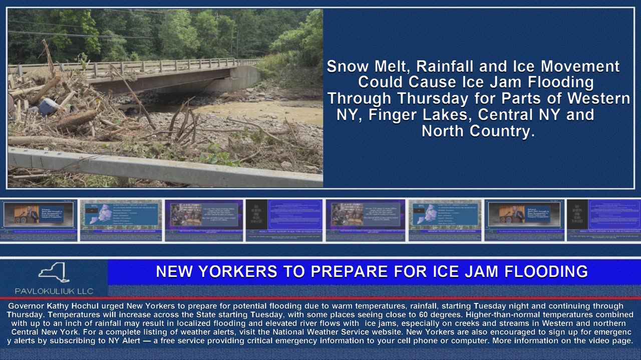 New Yorkers to Prepare for Ice Jam Flooding