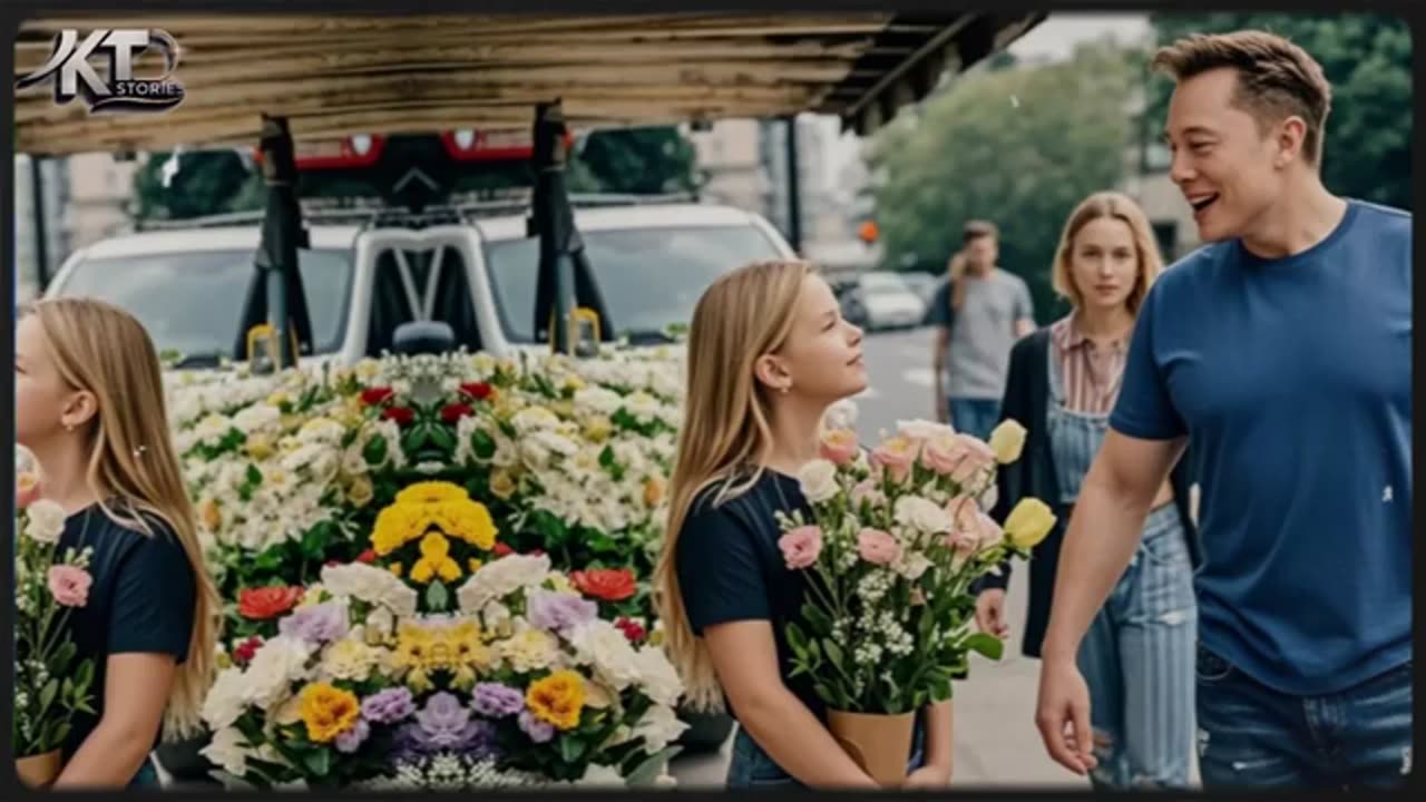 Elon Musk Buys Flower From Poor Girl, Returns The Next Day To Surprise Her!