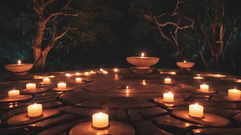 Relaxing Candle Meditation- Mind Relaxation- Deep Focus