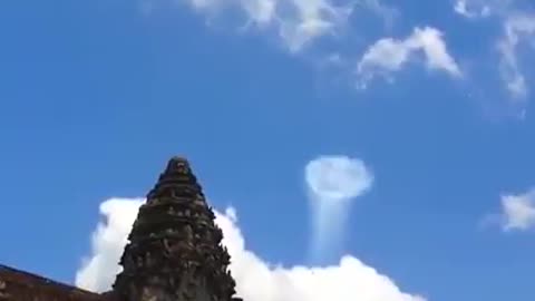 Mysterious Cloud Formation in Angkor Wat Cambodia