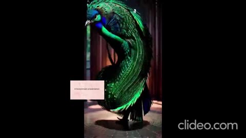 Human & peacock combine dance poses