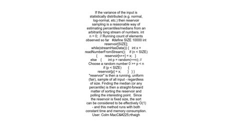 Find running median from a stream of integers