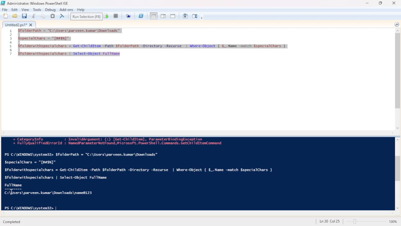 Identifying Folders with Special Characters in Names Using PowerShell