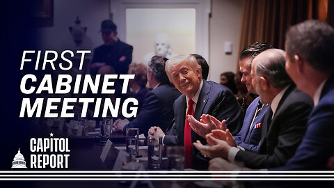 Trump Holds First Cabinet Meeting of 2nd Term, Joined by Musk