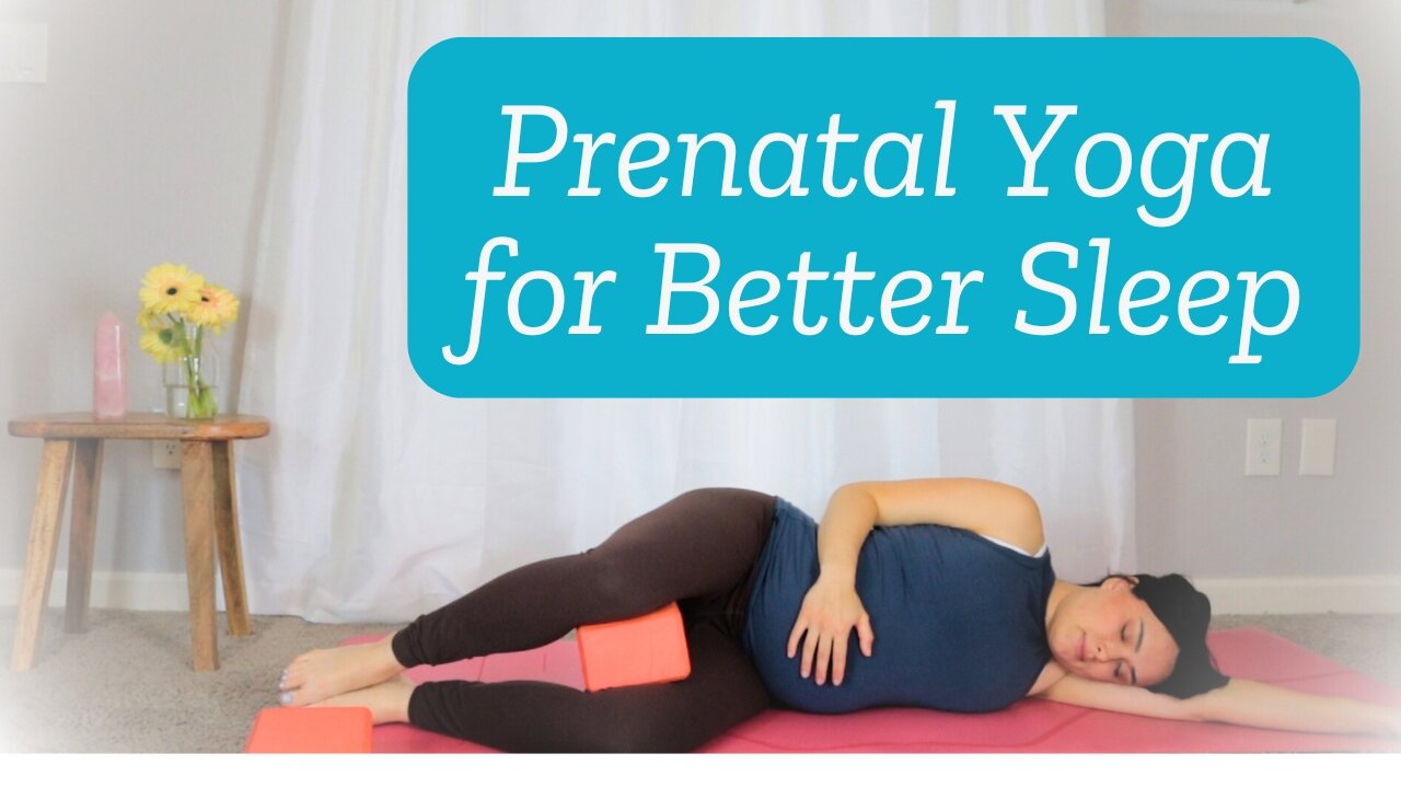 5 Minute Bedtime Stretches for Deep Sleep | Relax and Connect to Baby Pregnancy Yoga