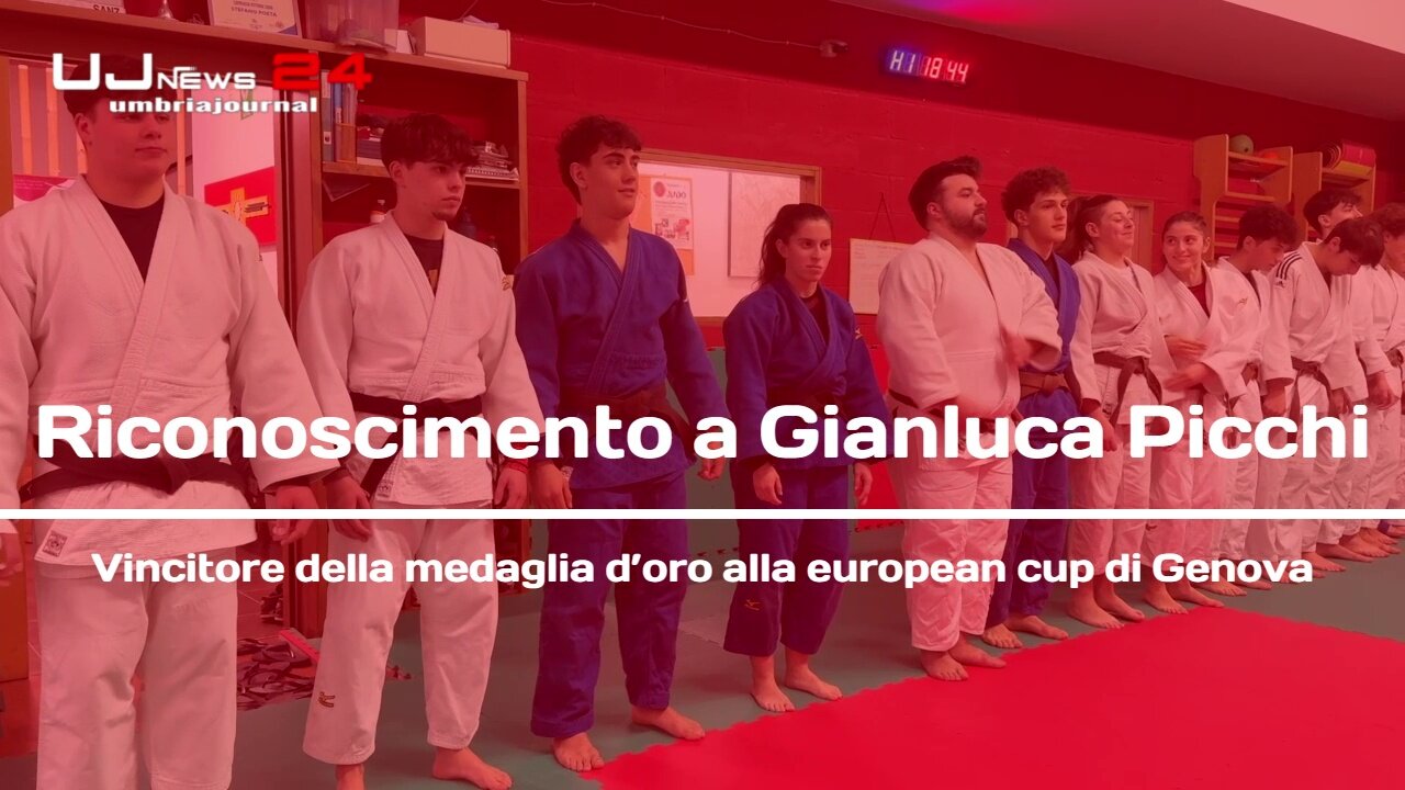 Riconoscimento a Gianluca Picchi Vincitore della medaglia d’oro alla European Cup di Genova