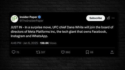 Dana White Joins Forces with Mark Zuckerberg, 'Fact-Checkers' to Disappear | Drew Berquist