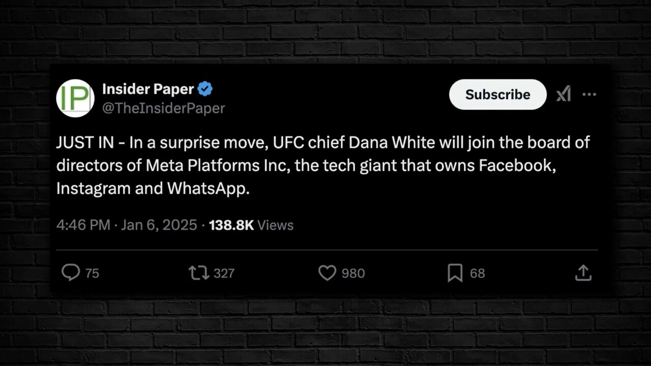 Dana White Joins Forces with Mark Zuckerberg, 'Fact-Checkers' to Disappear | Drew Berquist