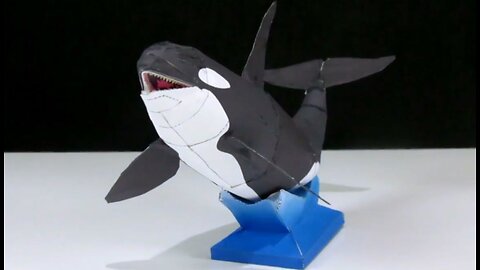 FAZENDO UMA BALEIA ORCA DE PAPEL - PAPERCRAFT