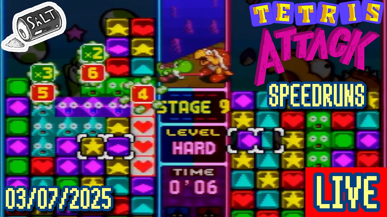 [Tetris Attack Speedruns] Friday Night Salt Mines: Losing Time in So Many Ways Edition, Doods!
