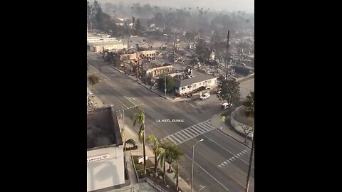 DRONE VIDEO FOOTAGE OF WILDFIRE DEVASTATION🔥🏪🔥📸IN ALTADENA AREA🔥🏘️🔥💫