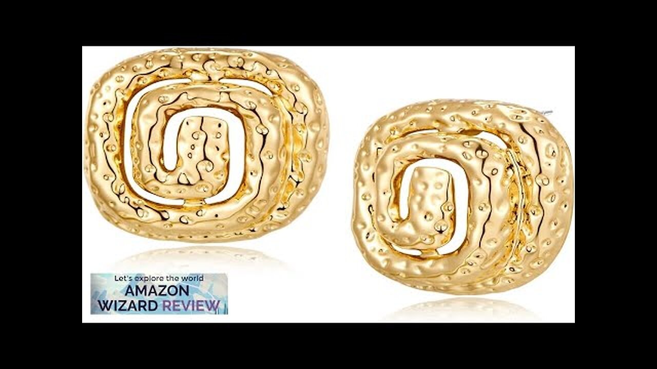 YUJIE Gold Earrings for Women Chuncky Studs Fashion Statement Jewelry Gifts Review