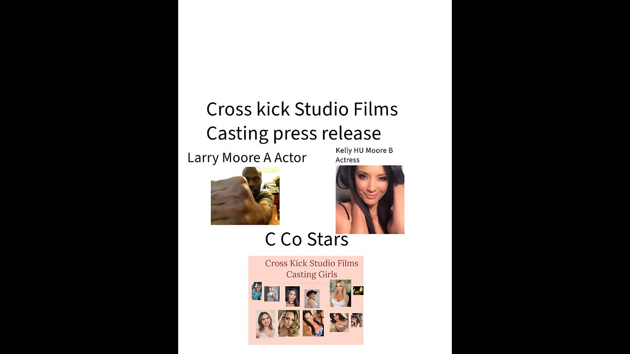 Cross kick Studio Films casting press Release