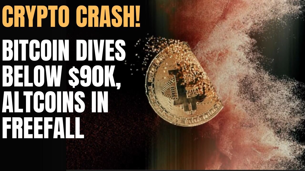 Crypto Crash! Bitcoin Dives Below $90K, Altcoins in Freefall