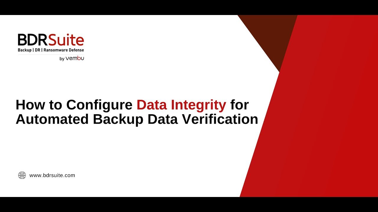 How to Configure Data Integrity for Automated Backup Data Verification