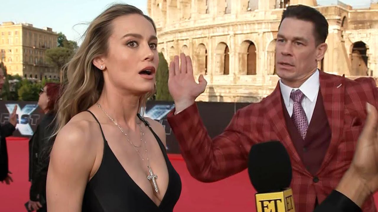 John Cena CRASHES Brie Larson's Fast X Interview (Exclusive).