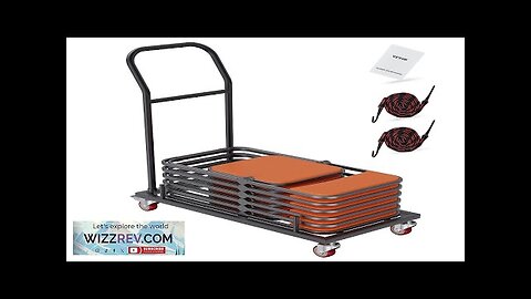 VEVOR Folding Chair Dolly Iron Commercial Cart with 12 Chairs Capacity Folding Review