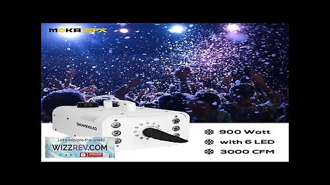 MOKA 900W Snow Machine with Lights for Christmas Party Remote Control LED Review