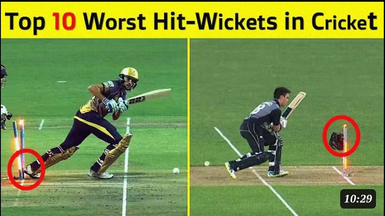 Top 10 Hit Wicket In Cricket History