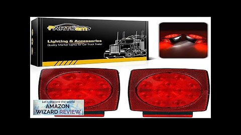 Partsam 12V Submersible Square Led Trailer LightRed White LED Stop Turn Tail Review