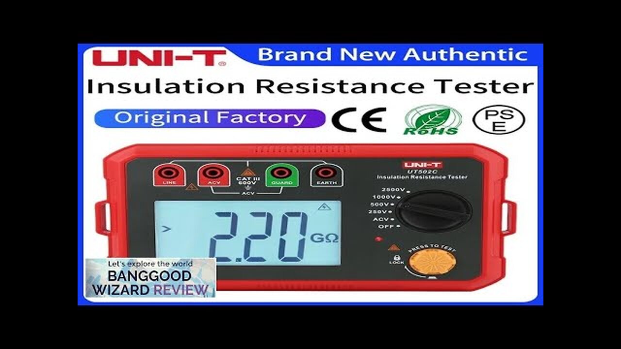 UNI-T Digital Megohmmeter UT502C 2500V Insulation Resistance Tester Ommeter Megometer Ground Review