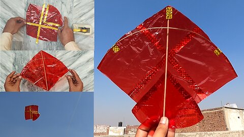 Transparent gift Paper small kite making and flying tutorial - DIY kite - mr kites