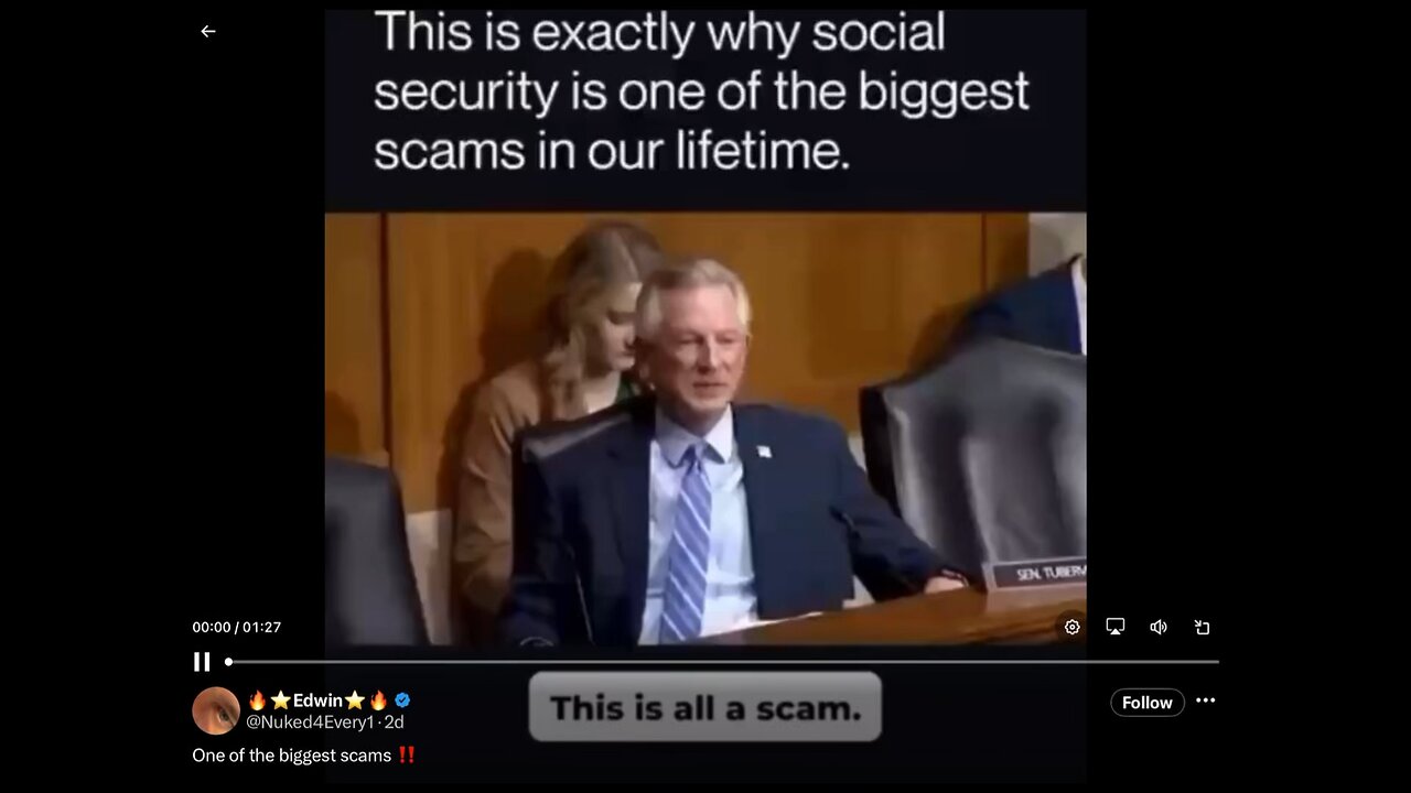 Senator Tubberville on Social Security